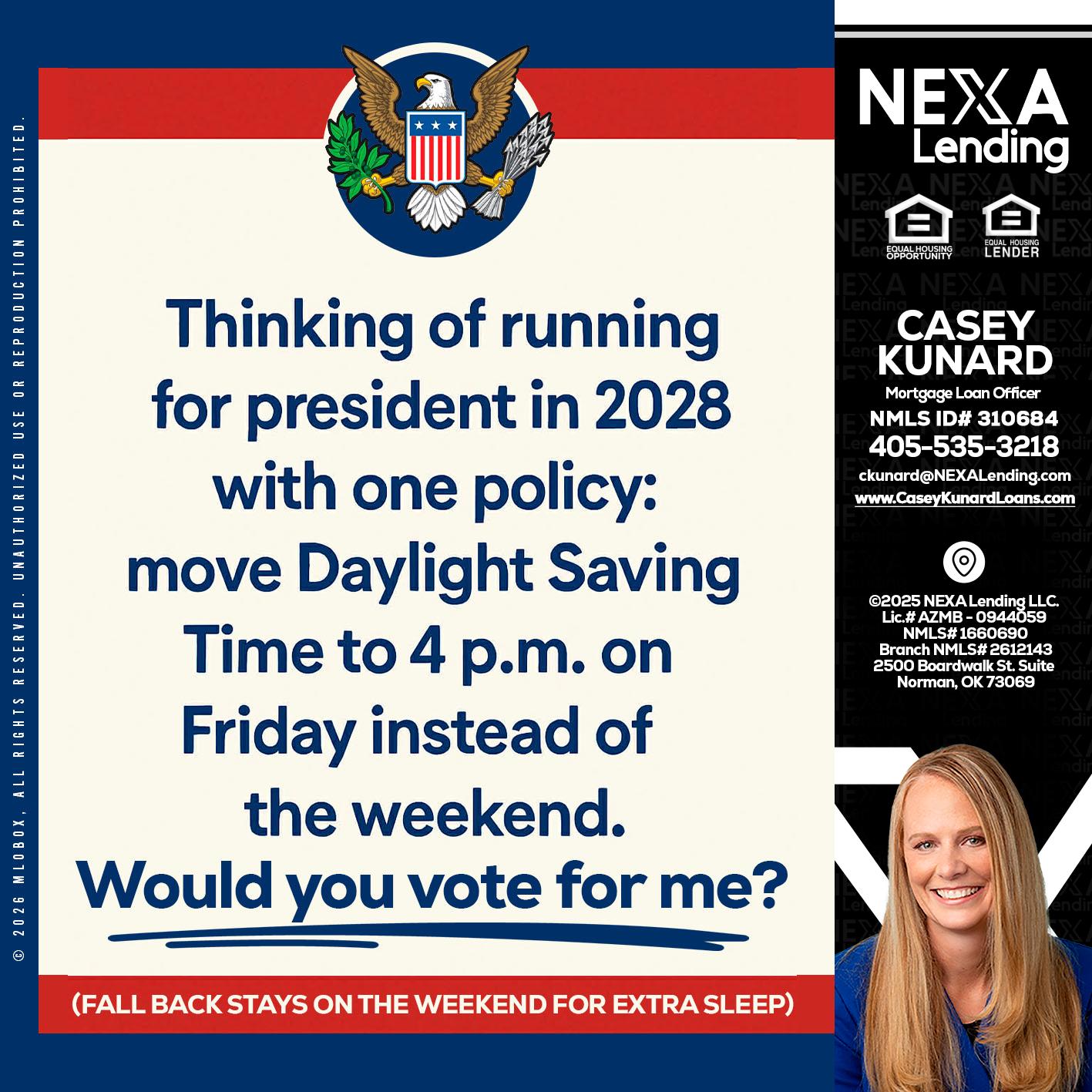 THINKING OF RUNING - Casey Kunard -Mortgage Loan Officer