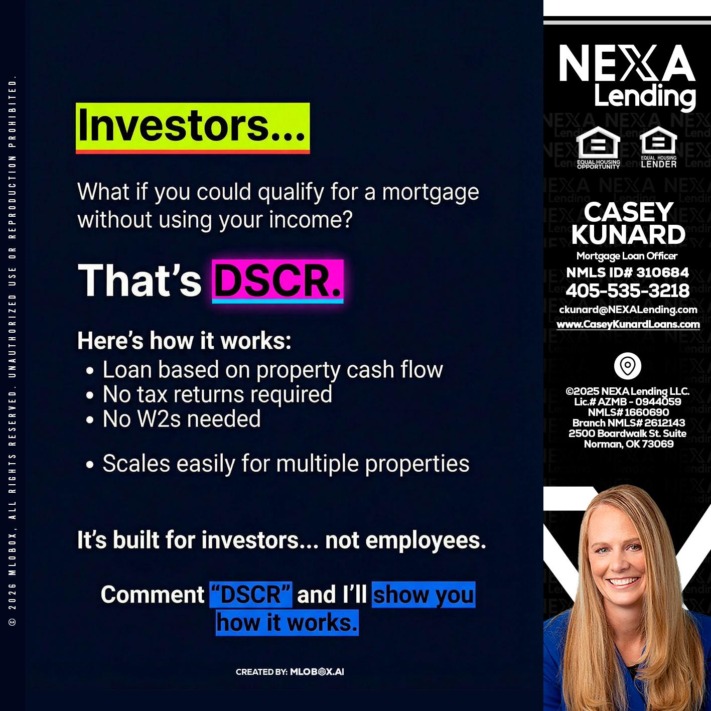 INVESTORS - Casey Kunard -Mortgage Loan Officer