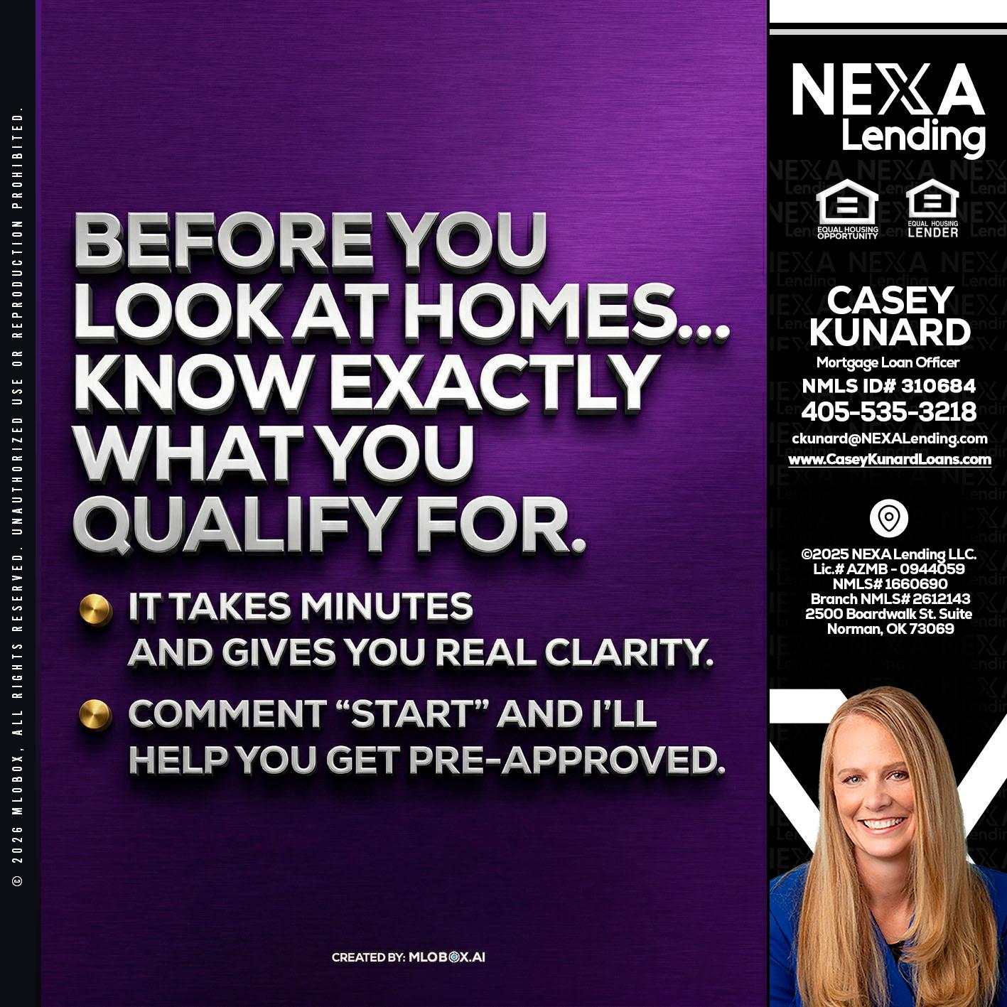 BEFORE YOU - Casey Kunard -Mortgage Loan Officer