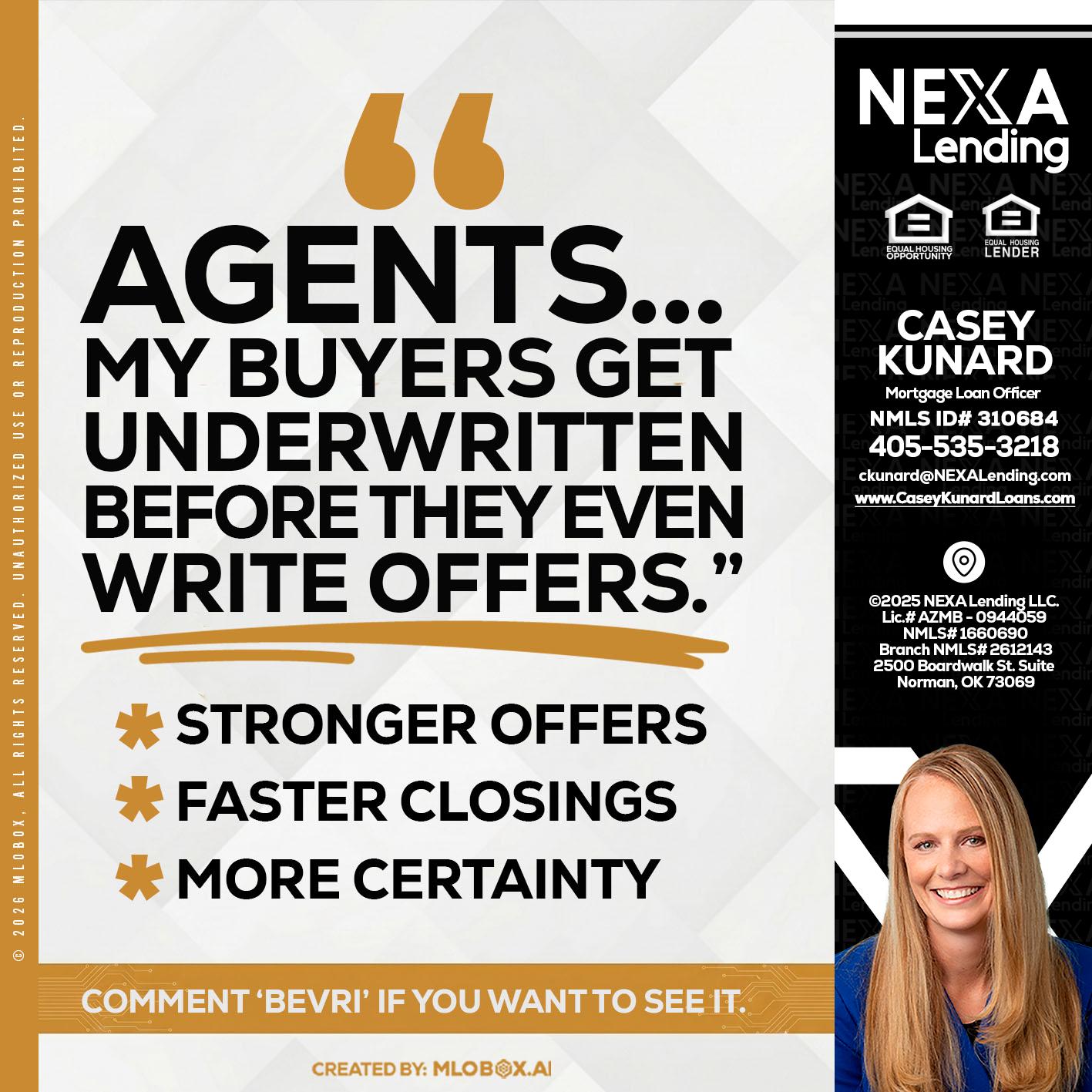 agents - Casey Kunard -Mortgage Loan Officer