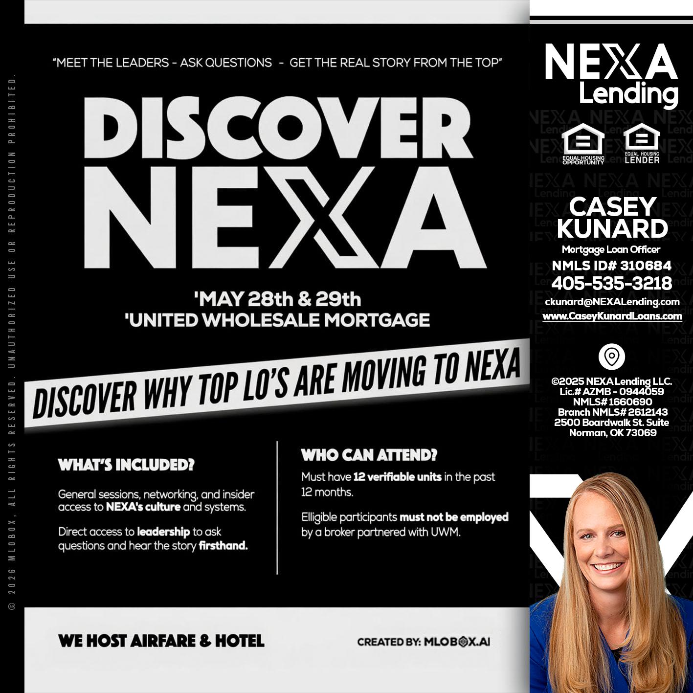 DISCOVER NEXA - Casey Kunard -Mortgage Loan Officer