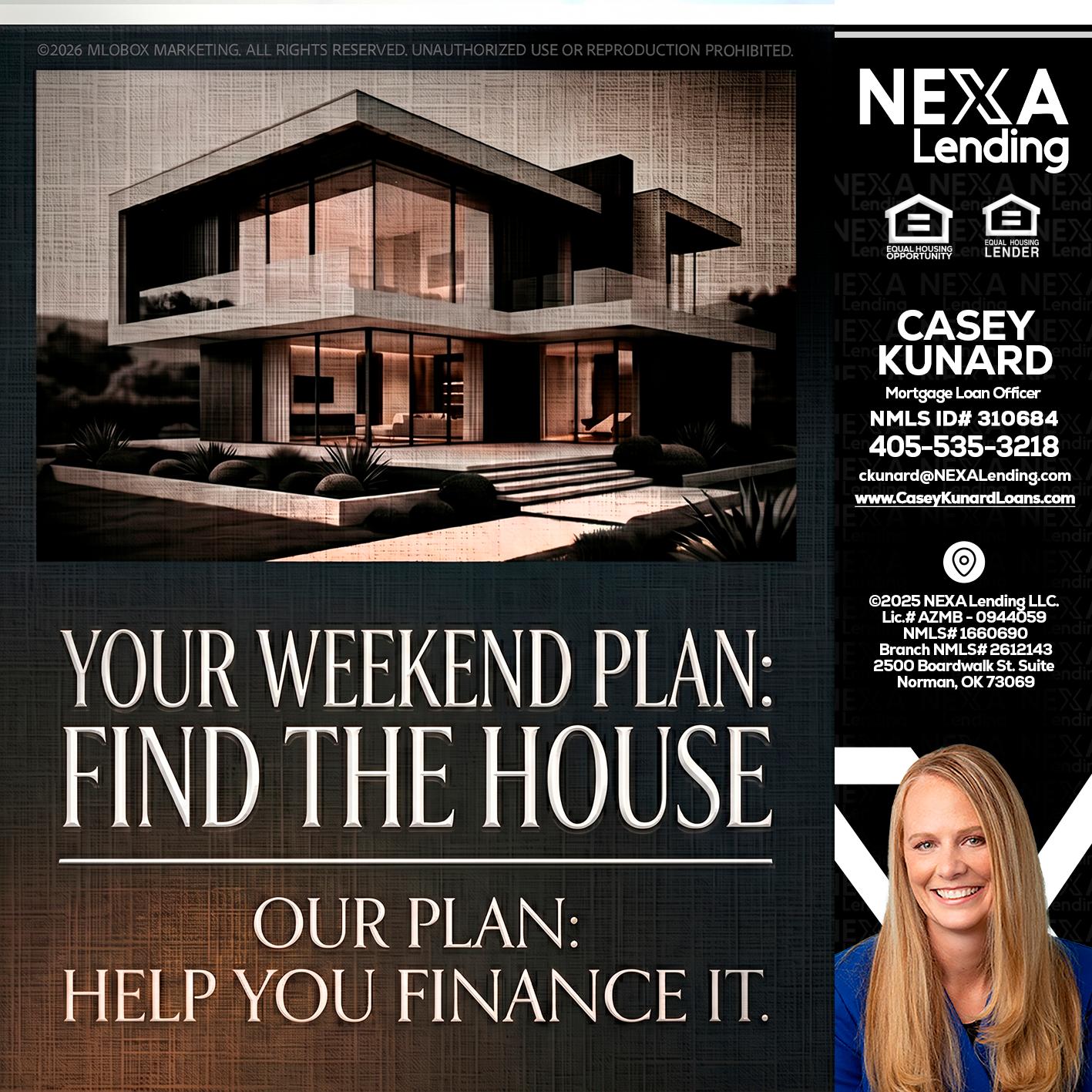 YOUR WEEKEND PLAN - Casey Kunard -Mortgage Loan Officer