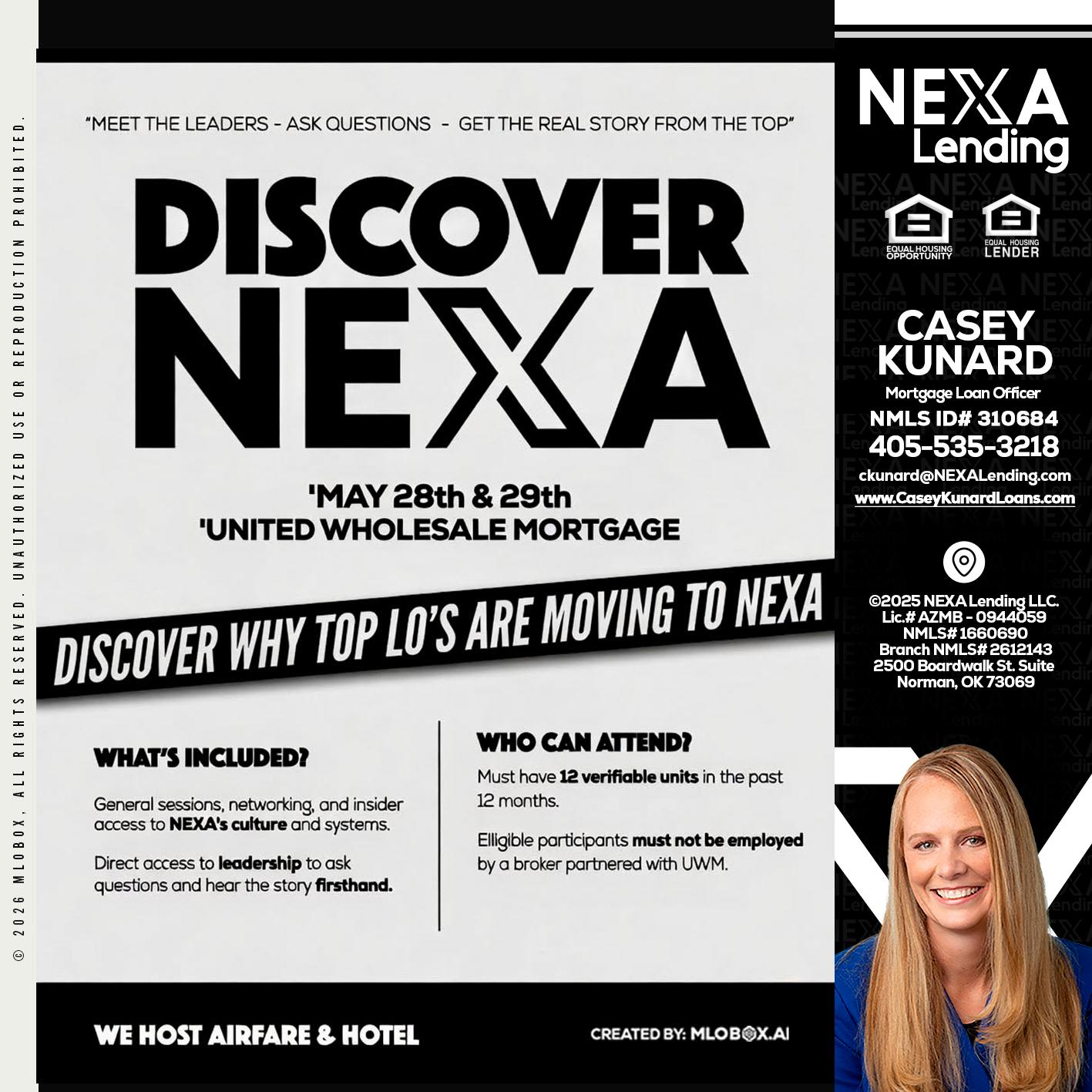 DISCOVER NEXA - Casey Kunard -Mortgage Loan Officer