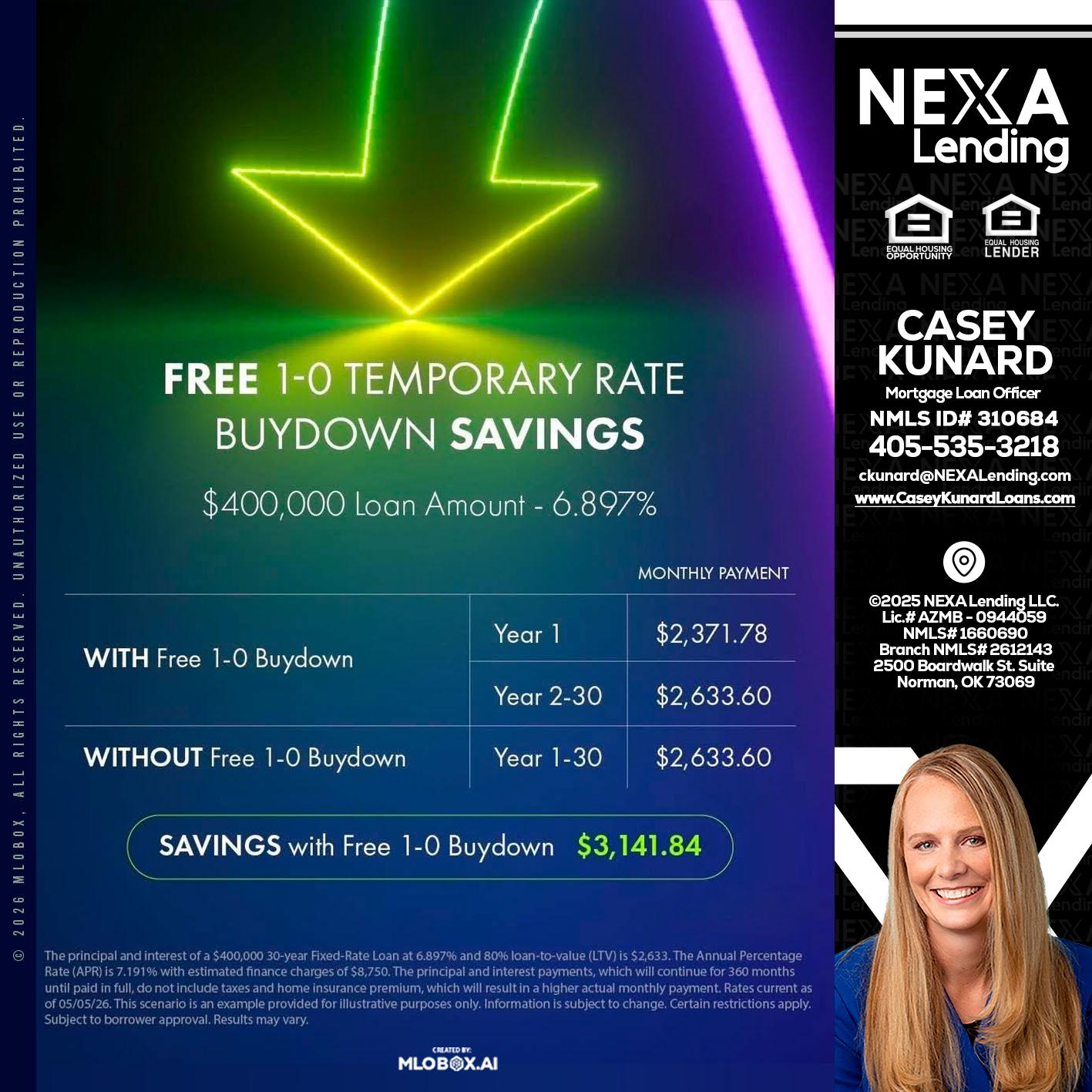 BUYDOWN - Casey Kunard -Mortgage Loan Officer