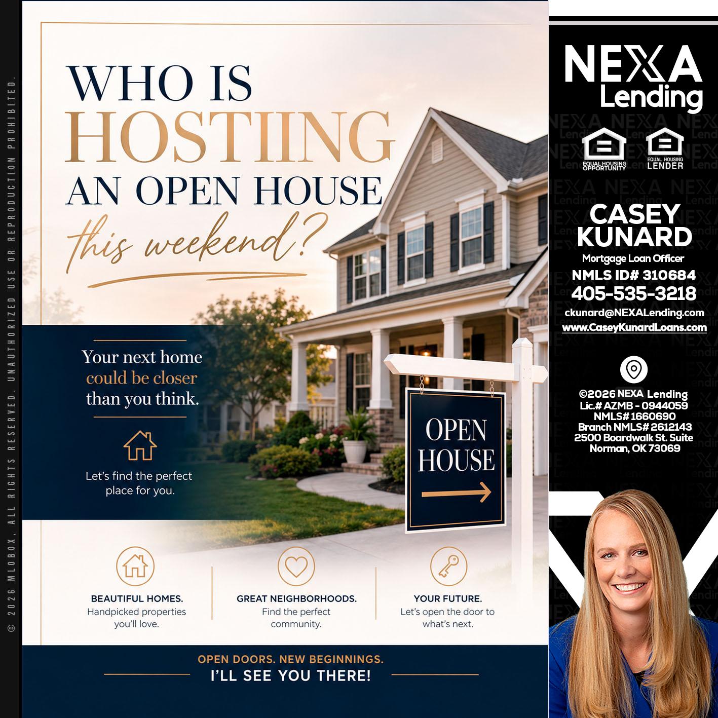 WHOS HOSTING - Casey Kunard -Mortgage Loan Officer