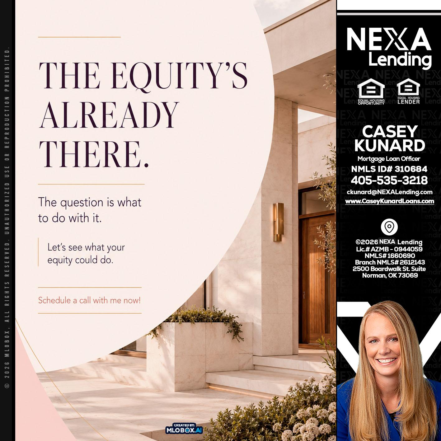 THE EQUITY'S - Casey Kunard -Mortgage Loan Officer