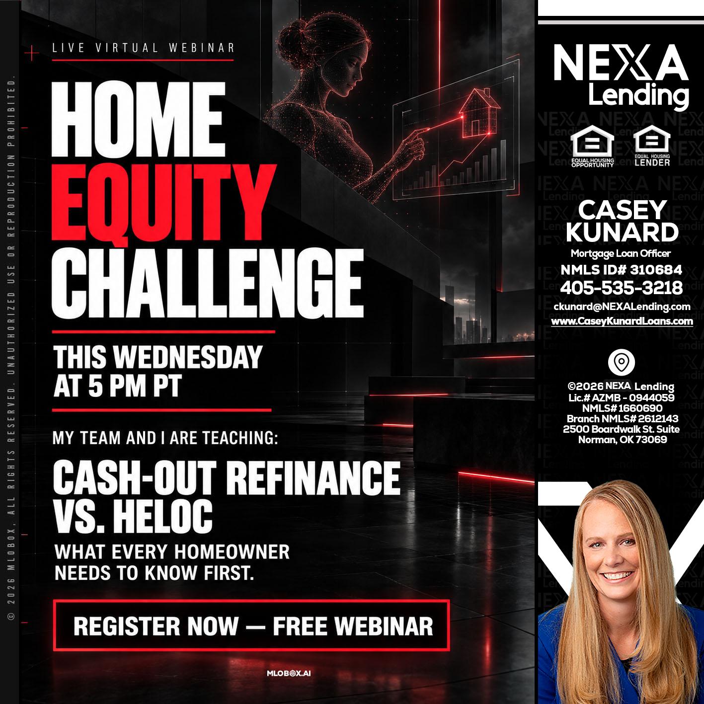 HOME EQUITY CHALLENGE - Casey Kunard -Mortgage Loan Officer