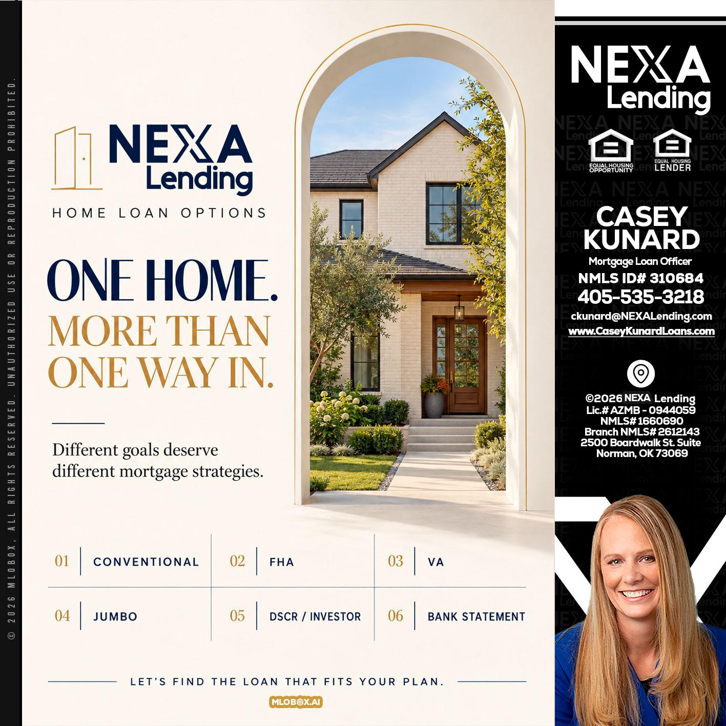 ONE HOME - Casey Kunard -Mortgage Loan Officer