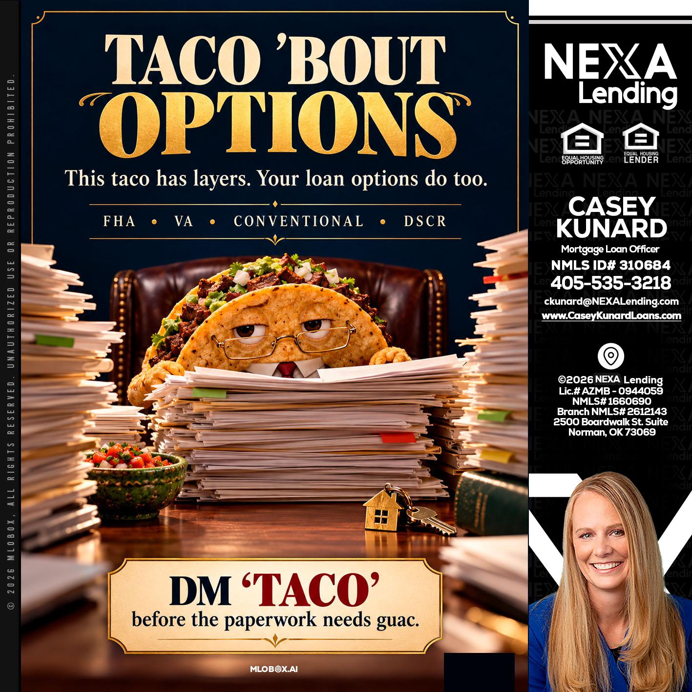 TACO BOUT - Casey Kunard -Mortgage Loan Officer