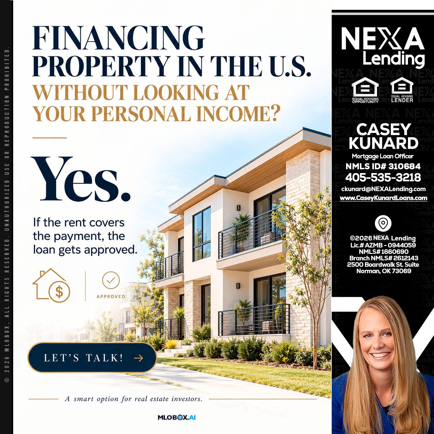 FINANCING - Casey Kunard -Mortgage Loan Officer